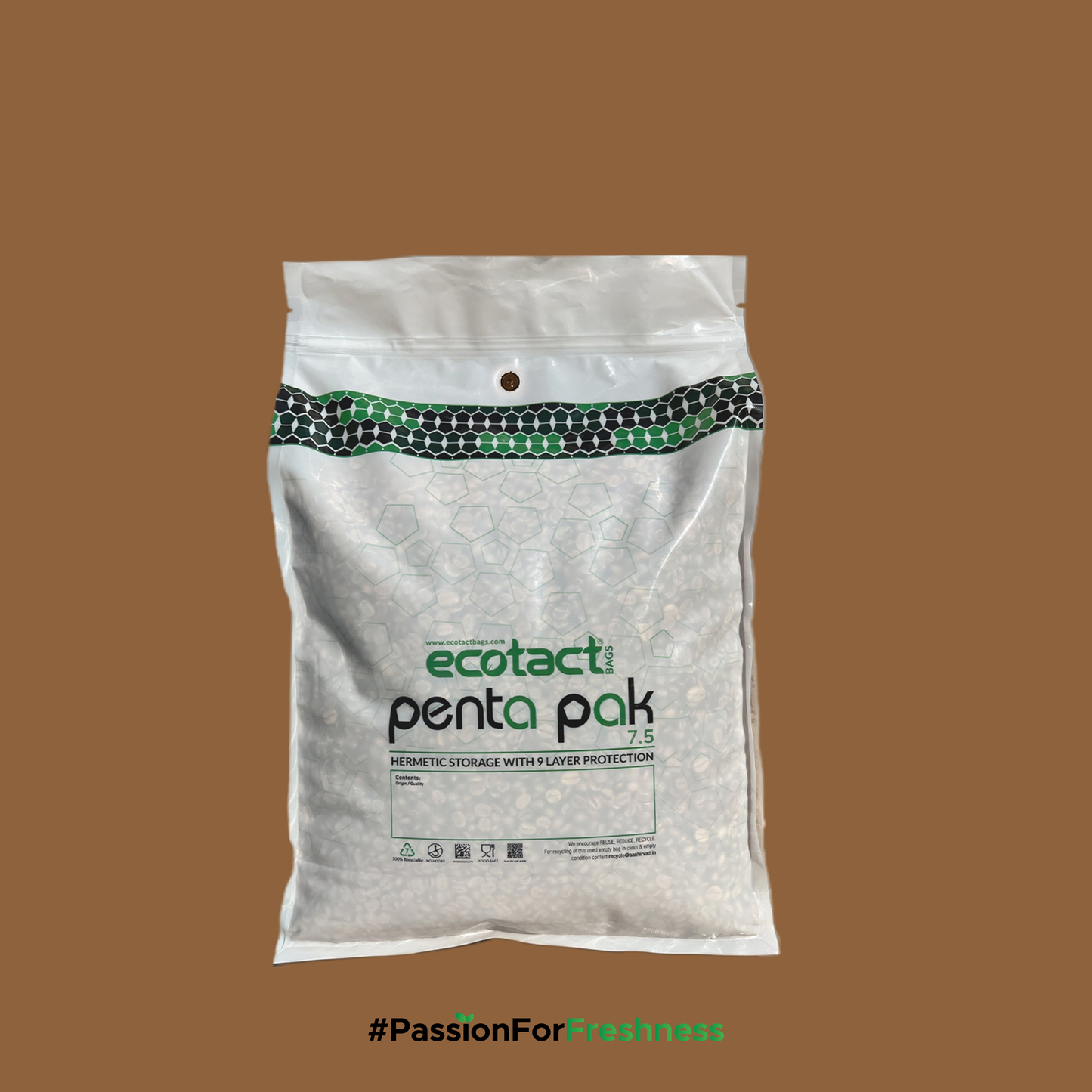 Penta Pak 7.5 with Valve for Roasted Coffee Beans