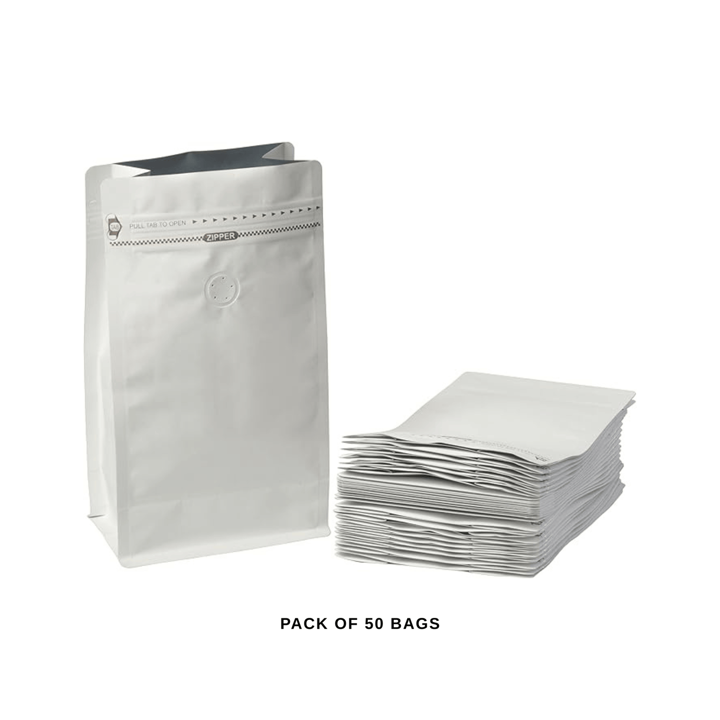 coffee bag with valve in Canada white kraft