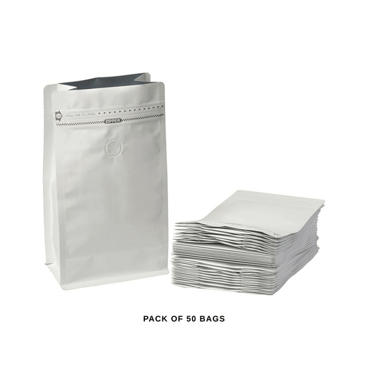 coffee bag with valve in Canada white kraft
