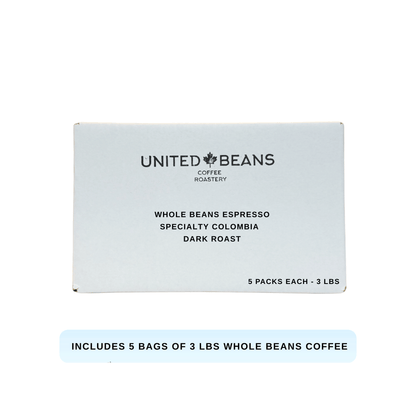 United Beans Coffee | Colombian Dark Roast for Espresso | 3 lbs