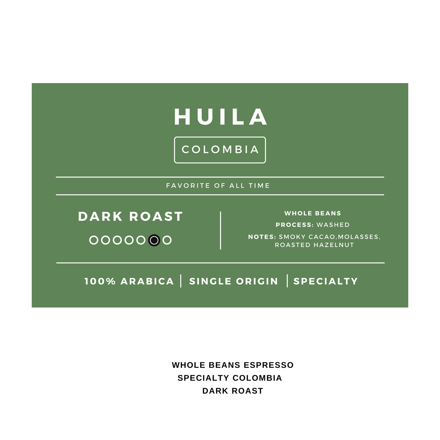United Beans Coffee | Colombian Dark Roast for Espresso | 3 lbs