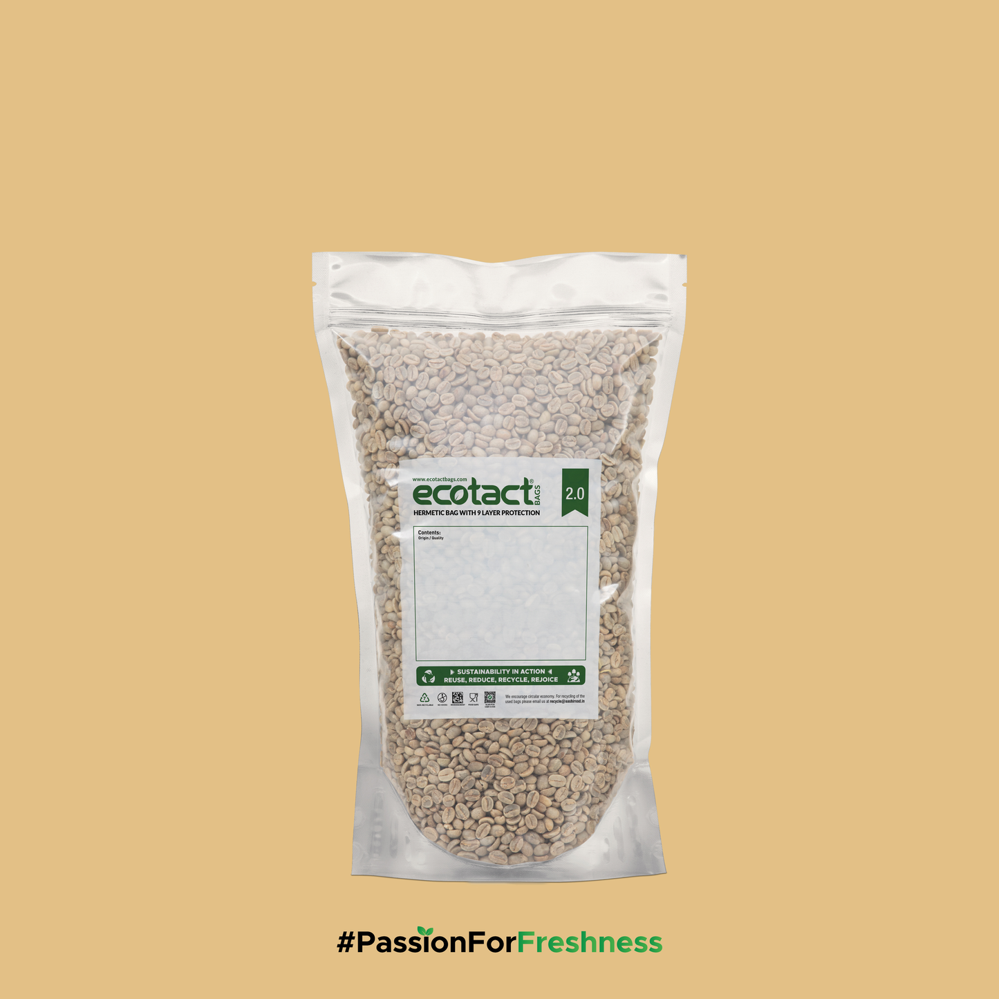 Ecotact 2.0 — Hermetic Sampler Bag for Cacao and Grains